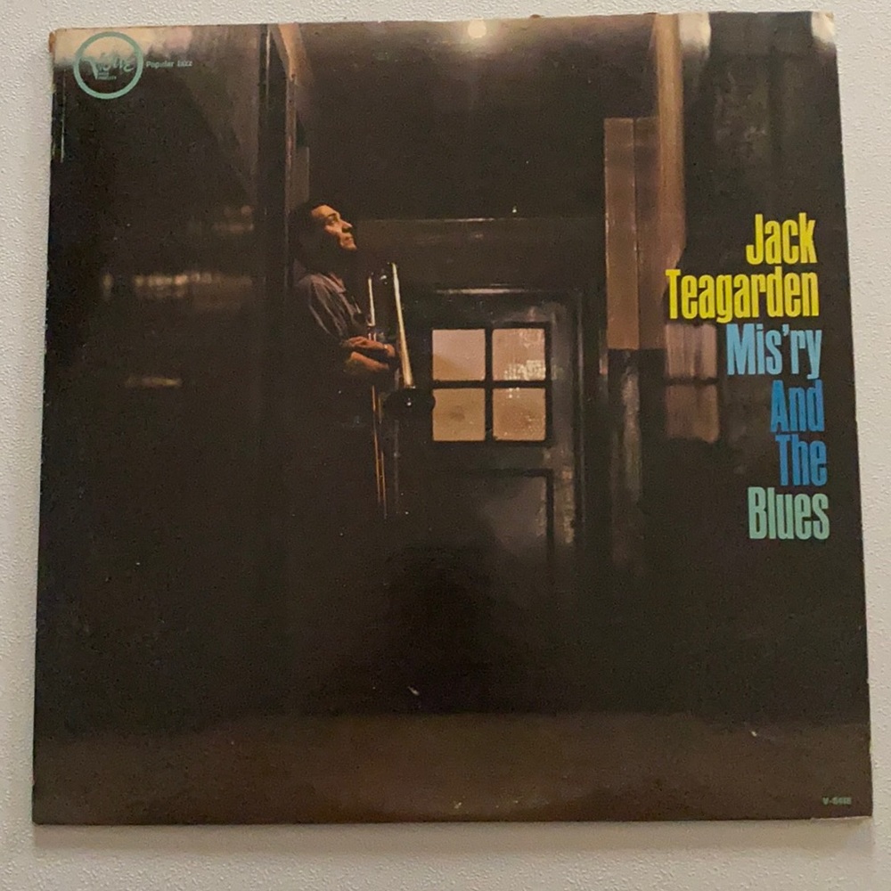 Vintage jazz vinyl record Mis’ry and the Blues Jack Teagarden Verve MGM Records